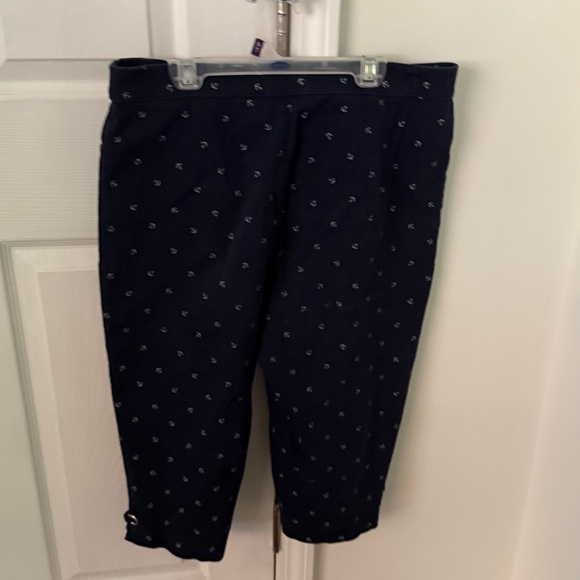 Croft & Barrow Dark Blue Anchor Pattern Pants - Picture 2 of 3